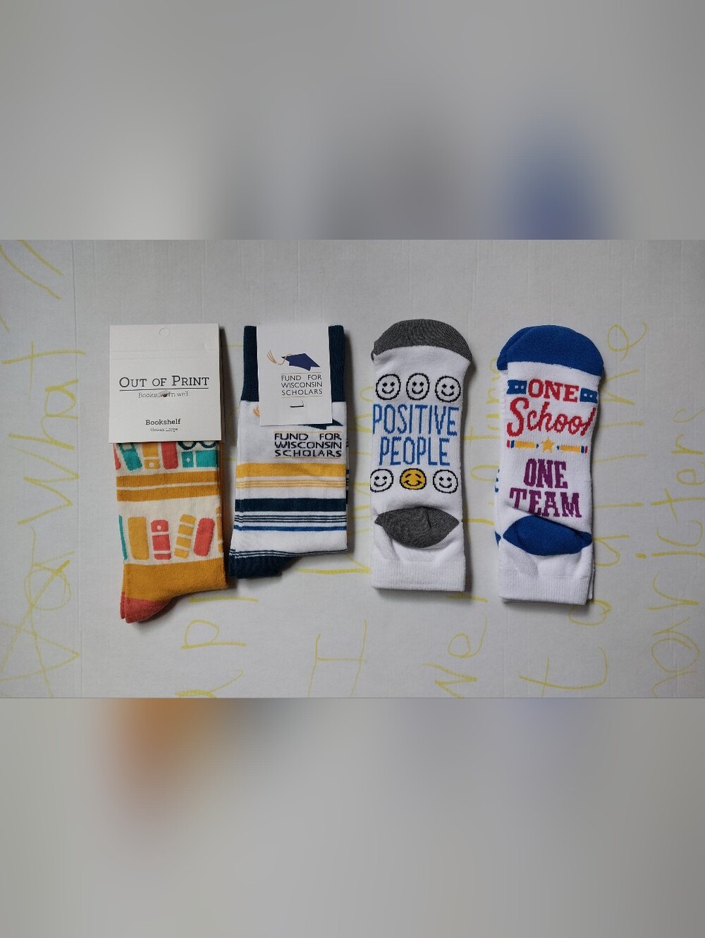 Teachers Positive People, Library, School - Crew & Anle Socks Pack